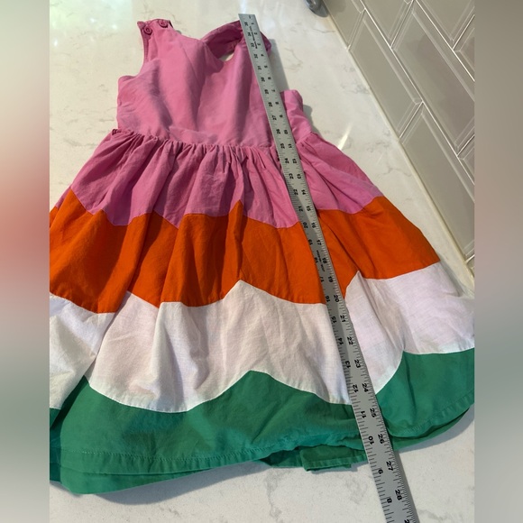 Mini Boden Girls Rainbow Striped Cross Back Straps Sundress Size 7-8Y - Picture 12 of 13